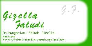 gizella faludi business card